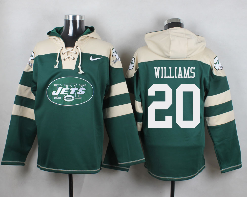 Nike Jets #20 Marcus Williams Green Player Pullover NFL Hoodie